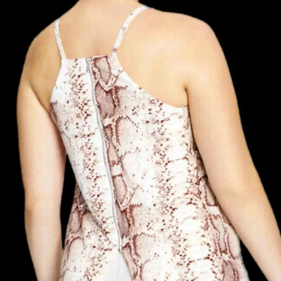 NWT BAR III Snakeskin Print Tank Top Sleeveless Blouse Back Zipper Closure - Picture 3 of 13